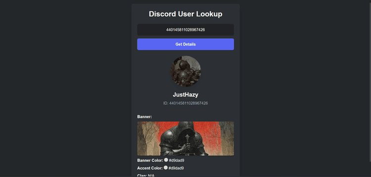 Discord User Lookup